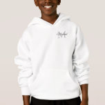 Boys Kids Pullover Hoodie Monogram Initial Name<br><div class="desc">Boys Kids Pullover Hoodie Monogram Initial Letter Name Template Elegant Trendy Kids Boys White Hoodie / Hooded Pullover / Sweatshirt.</div>