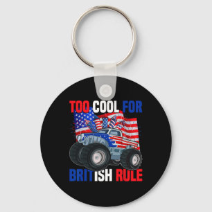 Boys Kids Too Cool For British Rule 4th Of July Key Ring