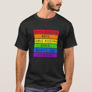 Boys Kissing Boys Girls Kissing Girls LGBTQIA+ CSD T-Shirt