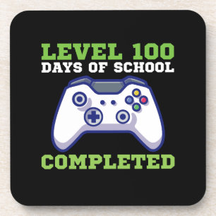 Boys Level 100 Days Of School Completed Coaster
