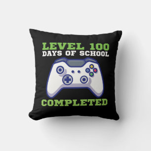 Boys Level 100 Days Of School Completed Cushion