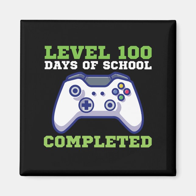 Boys Level 100 Days Of School Completed  Magnet (Front)