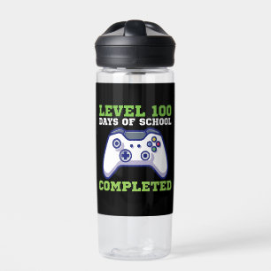 Boys Level 100 Days Of School Completed Water Bottle