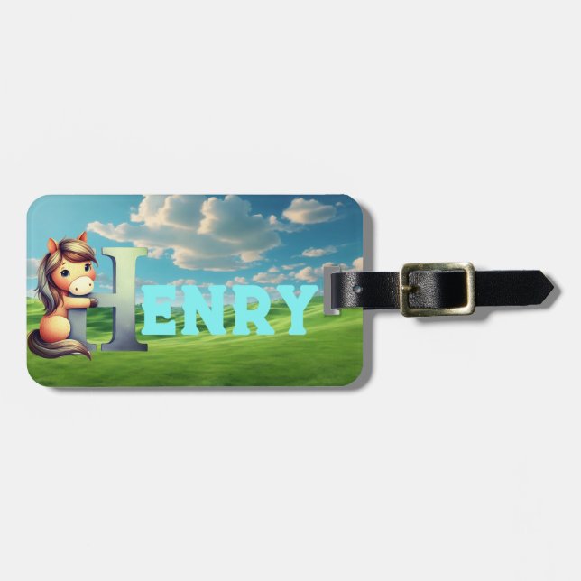 boy's luggage tag (Front Horizontal)