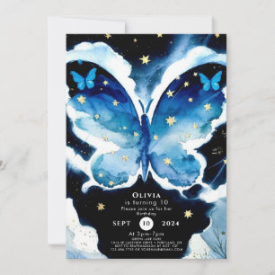 Boy's Magical Butterfly Birthday Invitation