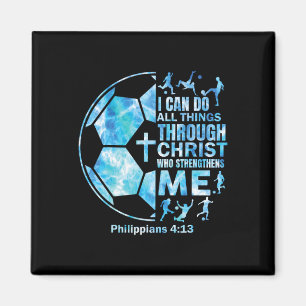 Boys Men Soccer Christian I Can Do All Things Reli Magnet