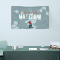 Boys Modern Blue Paintball Party Kids Birthday