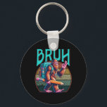 Boys Modern bruh' Big Foot Back To School Graphic  Key Ring<br><div class="desc">Boys Modern bruh' Big Foot Back To School Graphic Design</div>