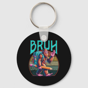 Boys Modern bruh' Big Foot Back To School Graphic Key Ring