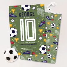 Boys Modern Sports Soccer Kids Birthday