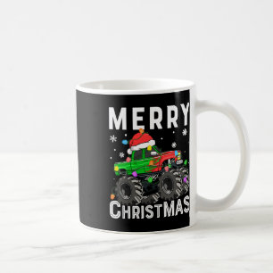Boys Monster Truck Merry Christmas Santa Hat Toddl Coffee Mug