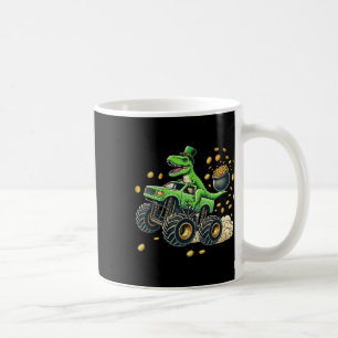 Boys Monster Truck T-rex St Patricks Day Dinosaur  Coffee Mug