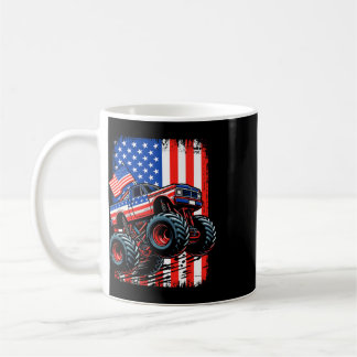 Boys Monster Truck Usa Flag Monster Truck 4th Of J Coffee Mug