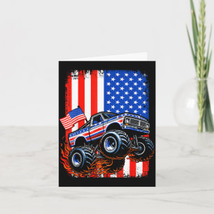 Boys monster truck usa flag monster truck 4th ofBo Card