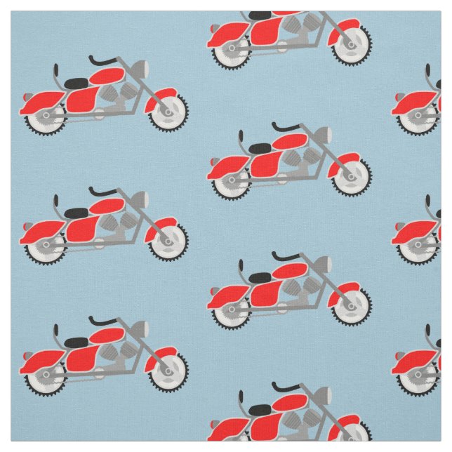 Boys motorcycle motif fabric (Swatch)