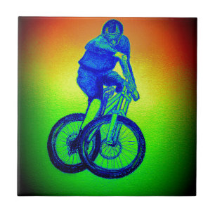 Boys mountain bike T Shirt presents MTB Ceramic Tile