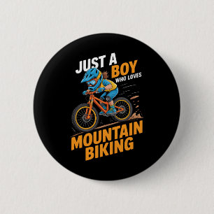 Boys Mountain Biking 6 Cm Round Badge