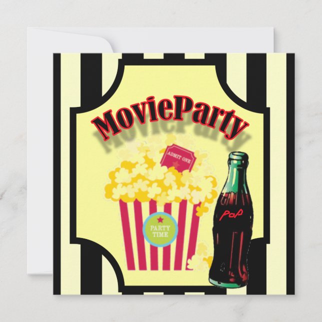 Boys Movie Birthday Party Invitation (Front)
