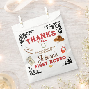 Boys My First Rodeo Cowboy 1st Birthday Favour Bag