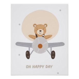 Boy's Nursery Art Print, Kids Room Poster