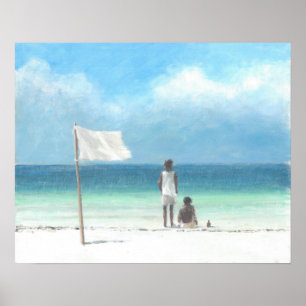 Boys on Beach Kenya Poster