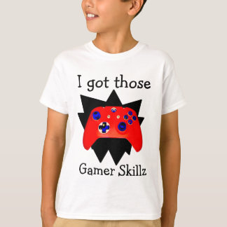 Boys Orange Gamer Skillz T-Shirt