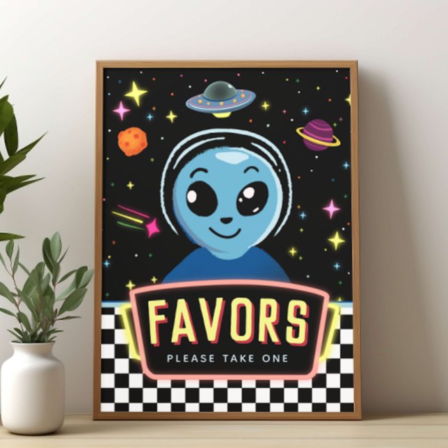 Boys Out Of This World Space Alien Favour Sign (Creator Uploaded)
