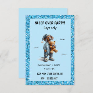 BOYS PAJAMA PARTY INVITATION