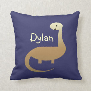 Boys Personalised Dinosaur Throw Pillow