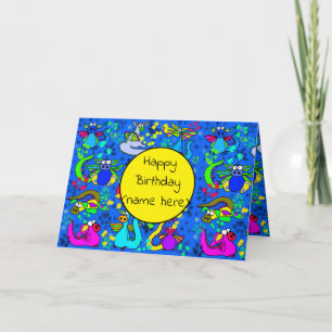 Boys Personalised Dragon Birthday Card