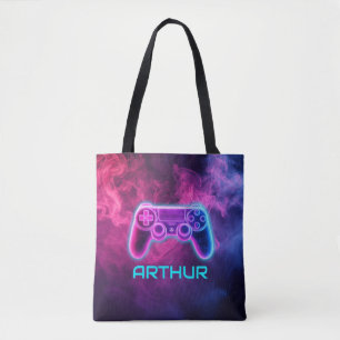 Boys Personalised Gamer Controller Tote Bag