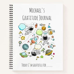 BOYS Personalised Gratitude Journal Space Theme 6