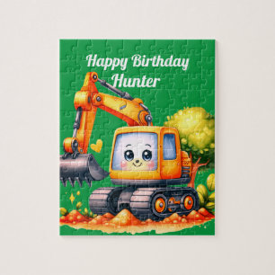 Boy's Personalised name Happy Birthday Jigsaw Puzzle