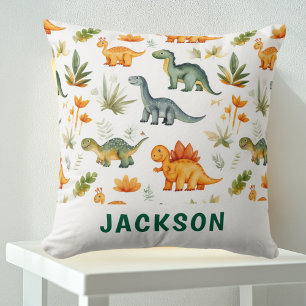 Boys Personalized Cute Dinosaur Pattern Cushion