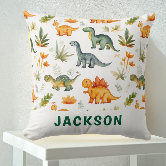Boys Personalized Cute Dinosaur Pattern Cushion (Creator Uploaded)