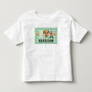 Boys Plaid Trick or Treat Halloween  Toddler T-shi T-Shirt