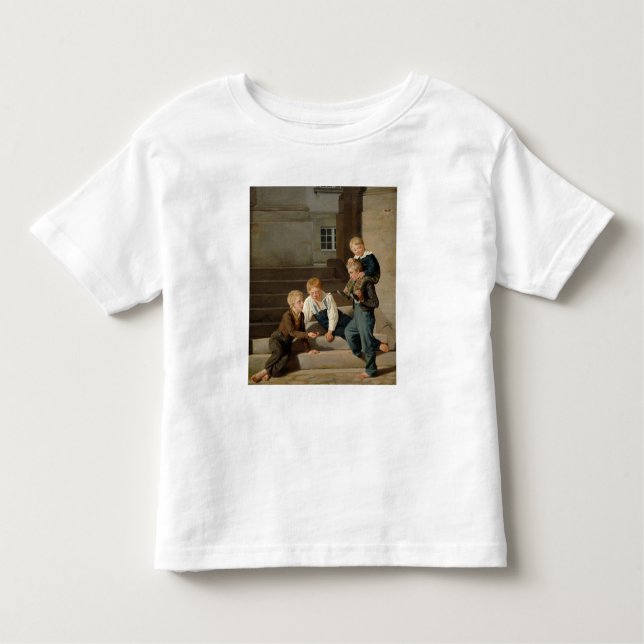 Boys Playing Dice in Front of Christiansborg Toddler T-Shirt (Front)