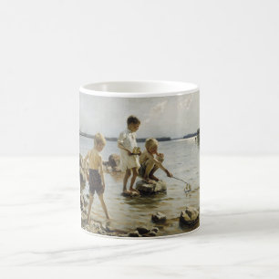 Boys Playing on the Shore (by Albert Edelfelt) Coffee Mug