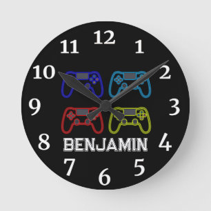 Boys Playstation Personalized Clock