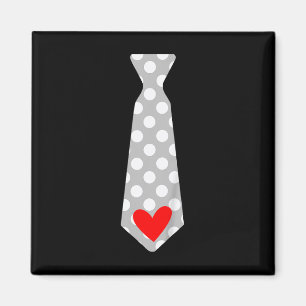 Boys Polka Dot Heart Tie Toddler Valentines Day Gi Magnet