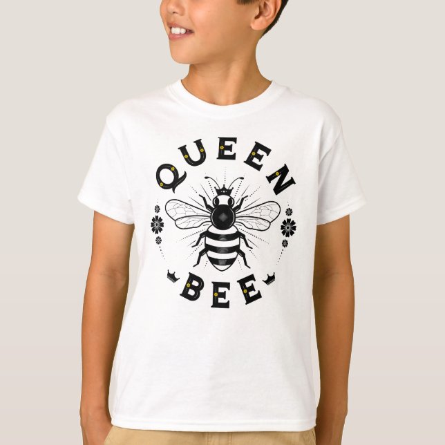 Boy's Queen Bee / White T-Shirt (Front)