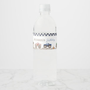 Boys Racing Birthday Party Decorations Water Bottle Label