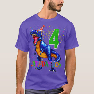 Boys Rawr Im 4 4th Birthday Dinosaur s Dinosaur Gi T-Shirt