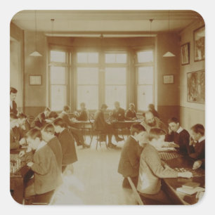 Boy's Recreation Room at the Deaf and Dumb Institu Square Sticker