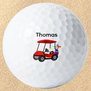 Boy's Red Golf Cart Balls