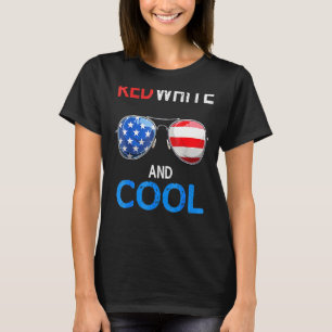 Boys Red White Cool 4th Of July Sunglasses Kids Te T-Shirt