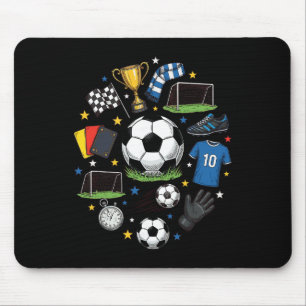 Boys Retro Soccer Ll Graphic Soccer Player Coach K Mouse Pad