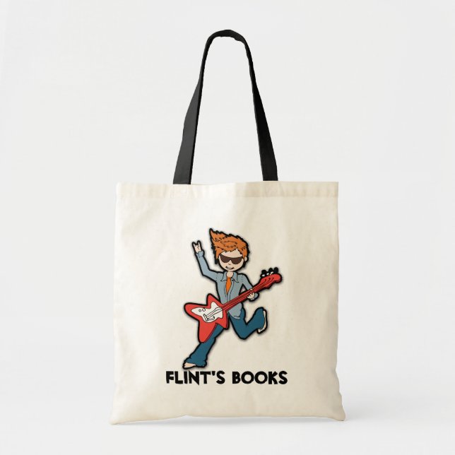 Boys rockstar guitar library book bag (Front)