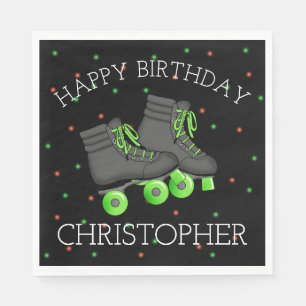 Boy's Roller Skate Birthday Napkin