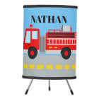 Boys room add name firetruck decor lamp